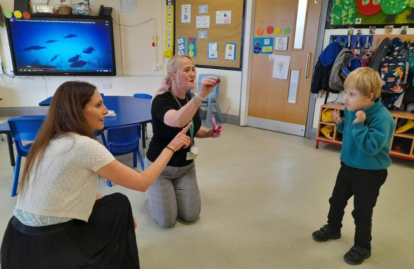 Aphra Brandreth MP at The Russett School, Weaverham