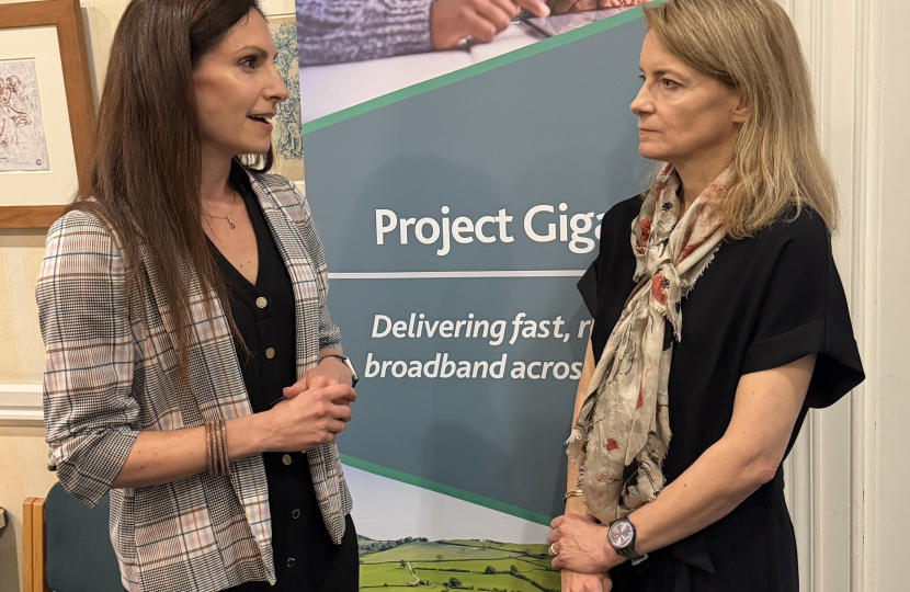 Aphra with the digital connectivity Minister