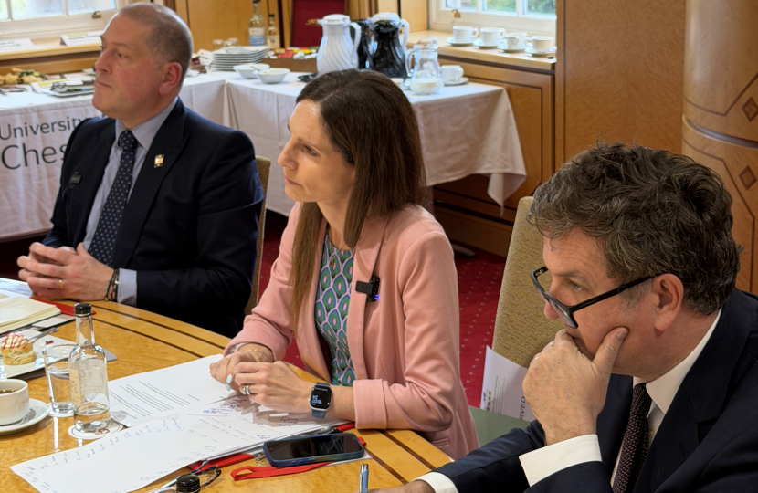 Aphra with the Shadow Chancellor, Sir Mel Stride MP