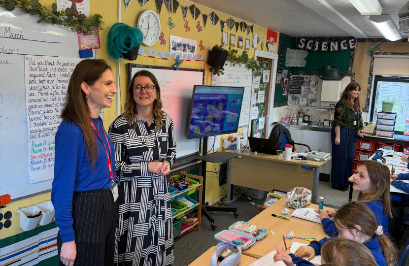 Aphra Brandreth MP at Tushingham Primary School