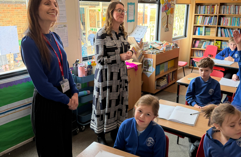 Aphra Brandreth MP at Tushingham Primary School