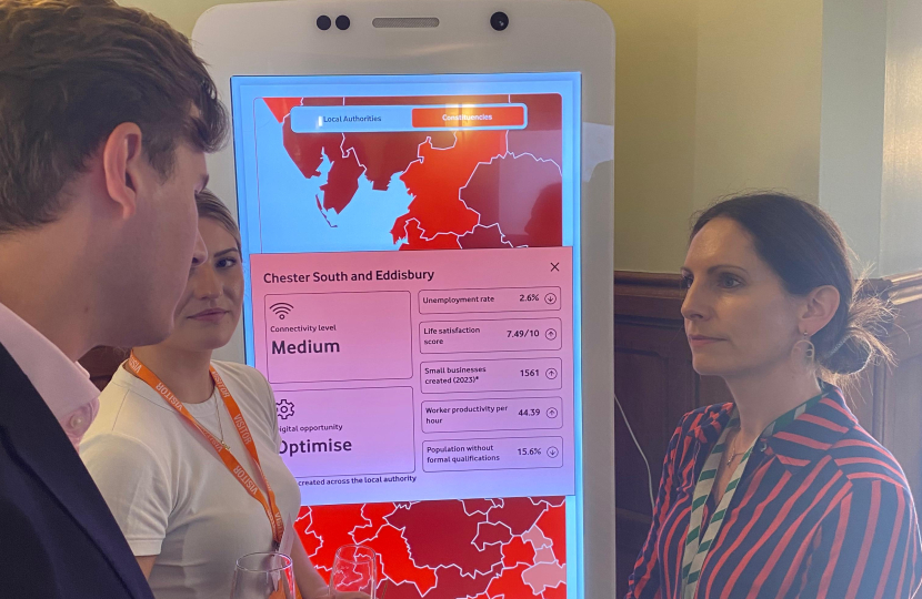 Aphra Brandreth MP with Vodafone