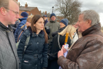 Aphra speaks to Dave Hampson at the Wall Walk