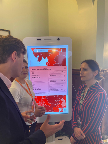 Aphra Brandreth MP with Vodafone