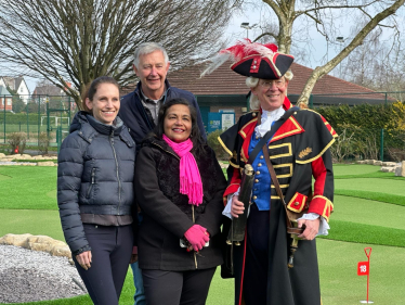 Aphra, Ken Brown, Cllr Daniells, Town Crier
