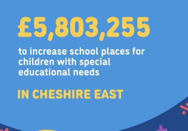 Cheshire East image with SEND funding figure